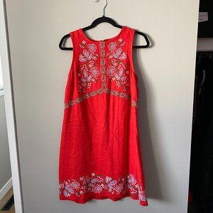 Anthropologie Red Dress